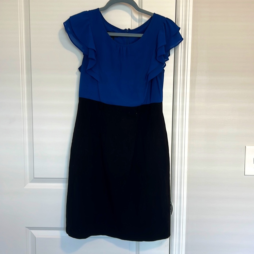 Blue and black Sheath dress